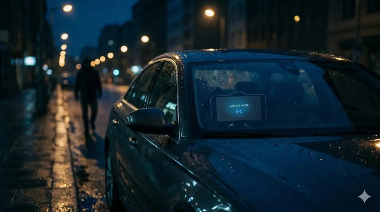 DriveSight parking mode with motion detection screen